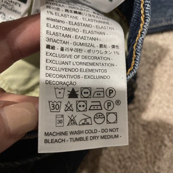 Levis 502 Jeans Men 40x30 (Tag: 40X34) Tapered Leg Regular Fit Denim Pants Blue - Picture 11 of 15